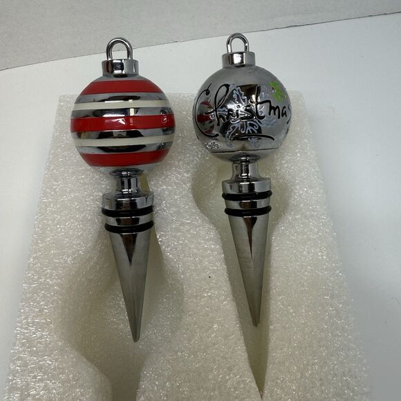 Lenox 12 Days Of Christmas Bottle Stoppers Set Of 2 - Picture 2 of 8